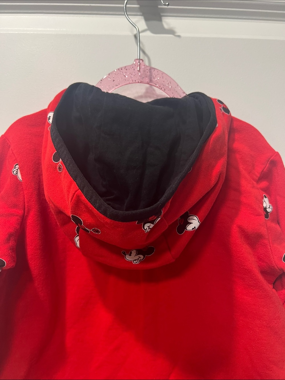 Disney, Red & Black Character Zip Hoodie 100% cotton - Picture 4 of 8